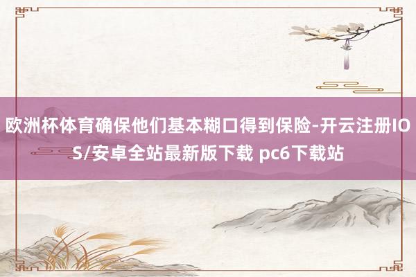 欧洲杯体育确保他们基本糊口得到保险-开云注册IOS/安卓全站最新版下载 pc6下载站