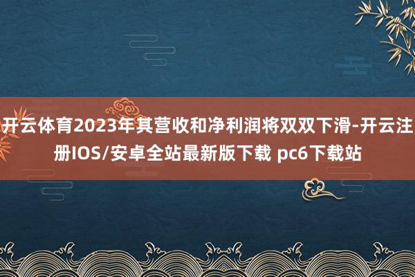 开云体育2023年其营收和净利润将双双下滑-开云注册IOS/安卓全站最新版下载 pc6下载站