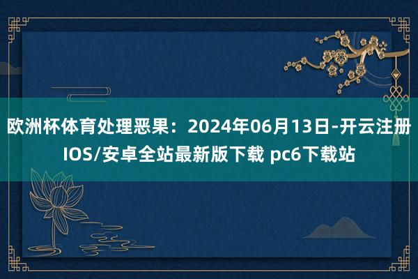 欧洲杯体育处理恶果：2024年06月13日-开云注册IOS/安卓全站最新版下载 pc6下载站