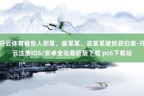 开云体育被告人郭某、盛某某、巫某某被抓获归案-开云注册IOS/安卓全站最新版下载 pc6下载站