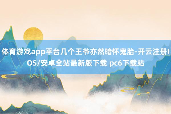 体育游戏app平台几个王爷亦然暗怀鬼胎-开云注册IOS/安卓全站最新版下载 pc6下载站