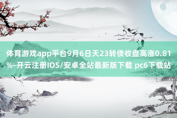 体育游戏app平台9月6日天23转债收盘高涨0.81%-开云注册IOS/安卓全站最新版下载 pc6下载站