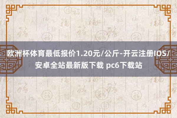 欧洲杯体育最低报价1.20元/公斤-开云注册IOS/安卓全站最新版下载 pc6下载站