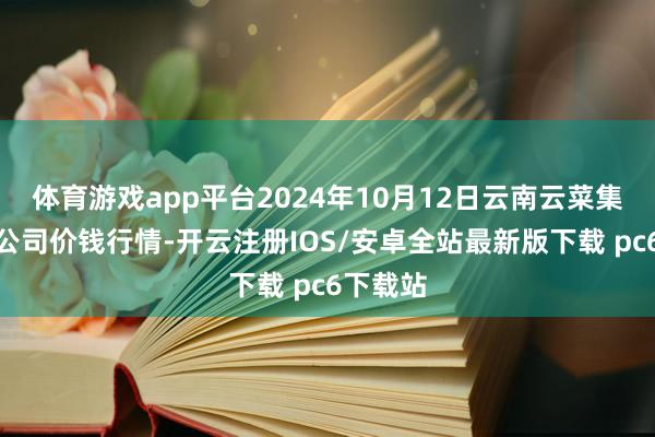 体育游戏app平台2024年10月12日云南云菜集团有限公司价钱行情-开云注册IOS/安卓全站最新版下载 pc6下载站