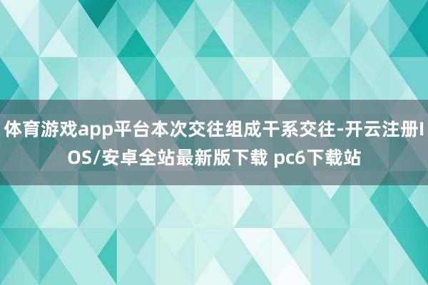 体育游戏app平台本次交往组成干系交往-开云注册IOS/安卓全站最新版下载 pc6下载站