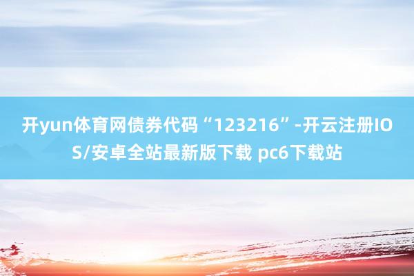 开yun体育网债券代码“123216”-开云注册IOS/安卓全站最新版下载 pc6下载站