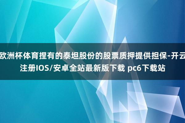 欧洲杯体育捏有的泰坦股份的股票质押提供担保-开云注册IOS/安卓全站最新版下载 pc6下载站