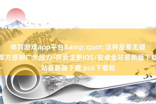 体育游戏app平台&quot;这种反差无疑令好意思国军方感到广大压力-开云注册IOS/安卓全站最新版下载 pc6下载站